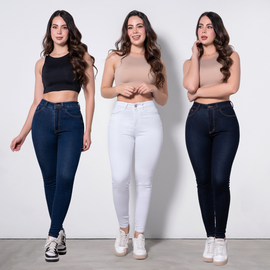 PACK JEANS ESENCIAL(3 TONOS)